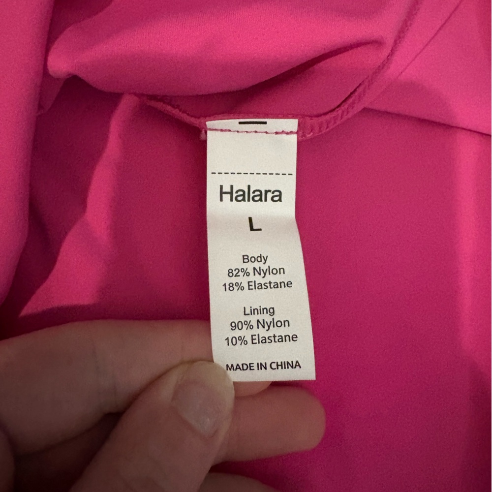 Halara SoftlyZero Airy Backless Twisted Flare Dance Active Dress in Fuchsia - Picture 3 of 14